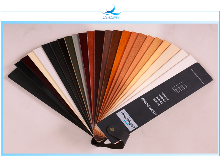 2" wood shades color cards