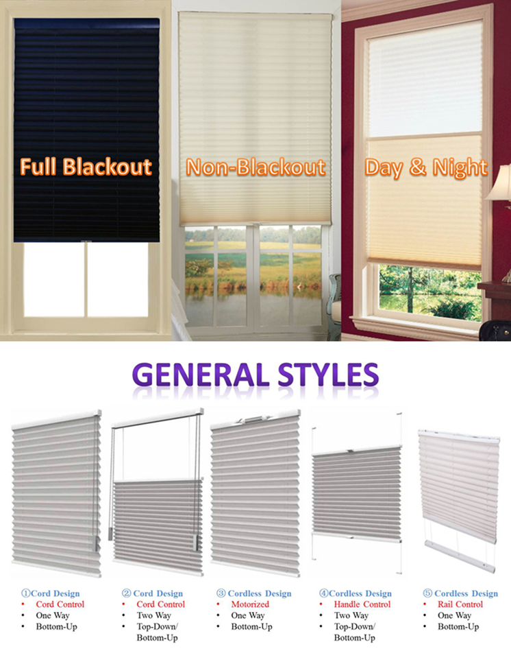 blackout pleated shades