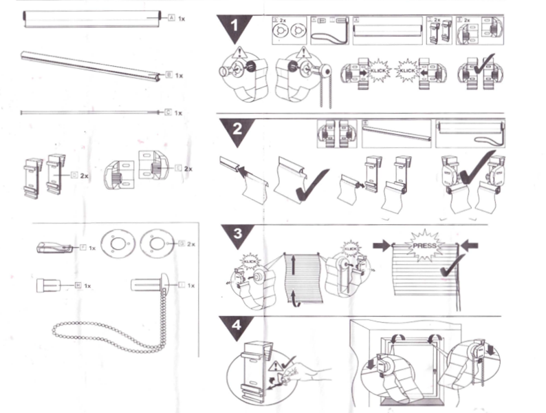 zebra shades components